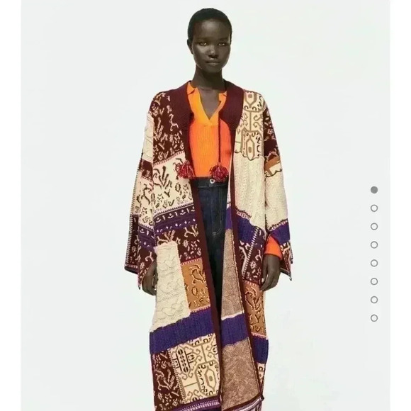 ✨SALE✨Zara Jacquard Cape Coat Special Edition - Picture 3 of 10